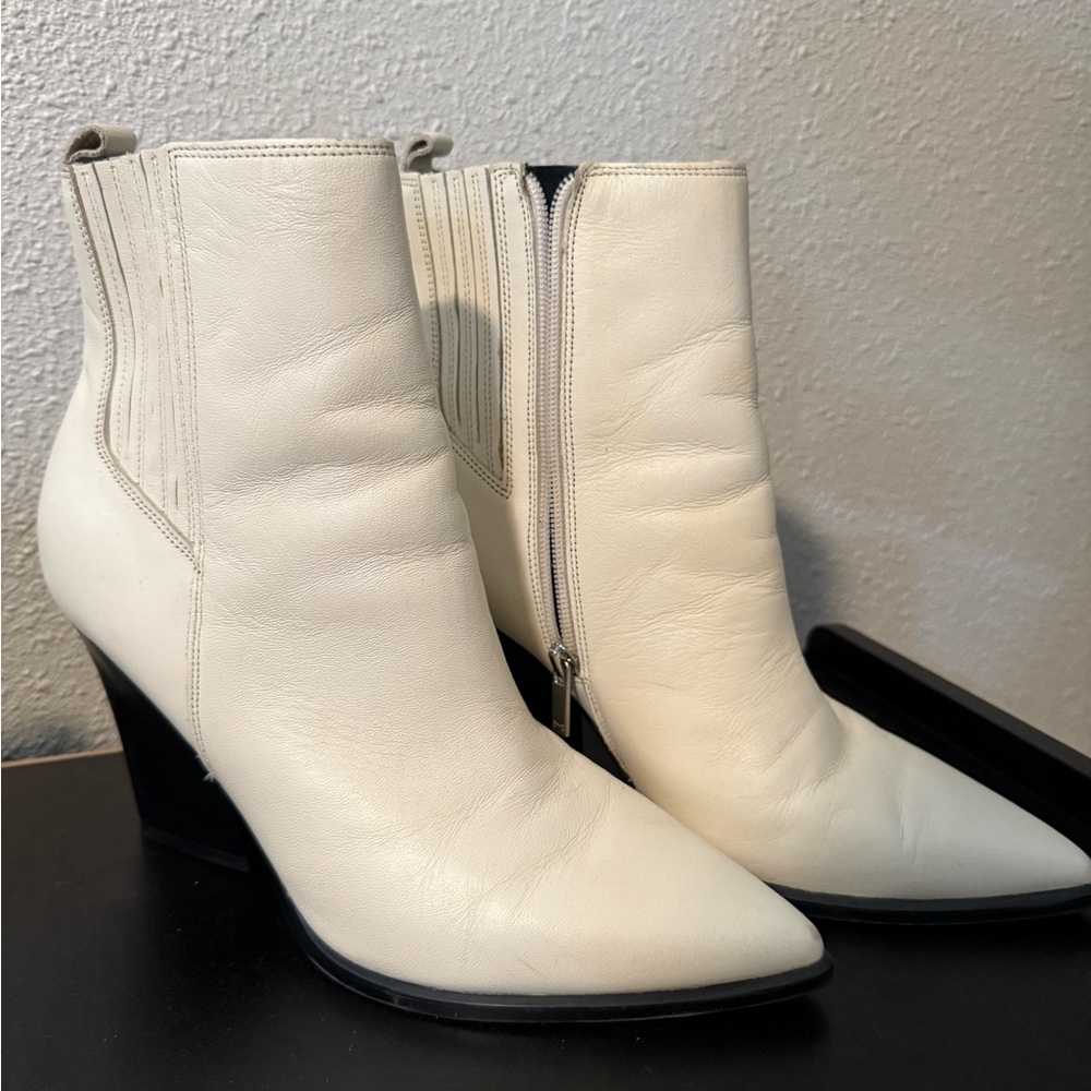 White Marc Fisher Ankle Boots